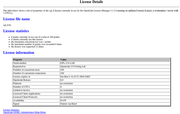 Single-Tier License Details